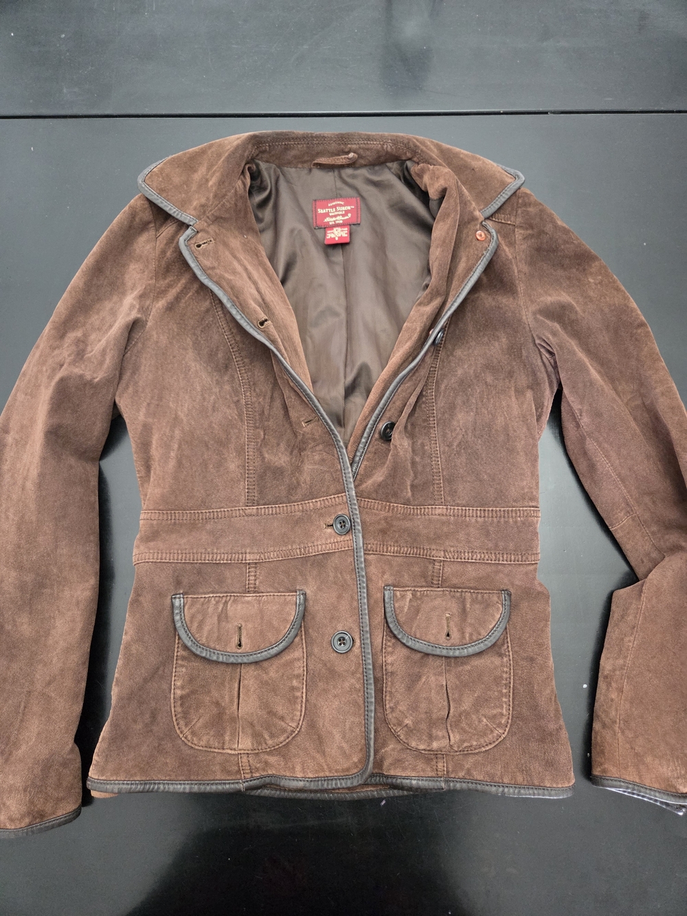 Eddie Bauer Brown Suede Leather Jacket
